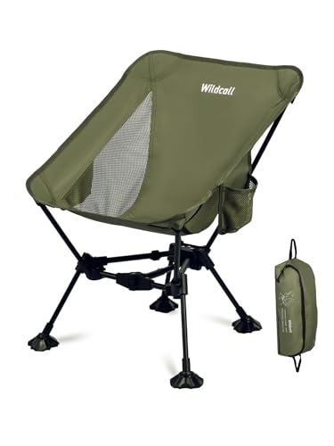 WildCall Lightweight Folding Camping Chair Compact Beach Chair with Anti-Sinking Large Feet - color: 1 X Green