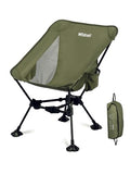 WildCall Lightweight Folding Camping Chair Compact Beach Chair with Anti-Sinking Large Feet - color: 1 X Green