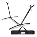 Super Deal Portable 9FT Hammock Stand, Heavy Duty 2 Person 620 LBS Capacity Steel Hammock Frame with Portable Carrying Case, Adjustable 6 Optional Hook Positions, Weather Resistant Black