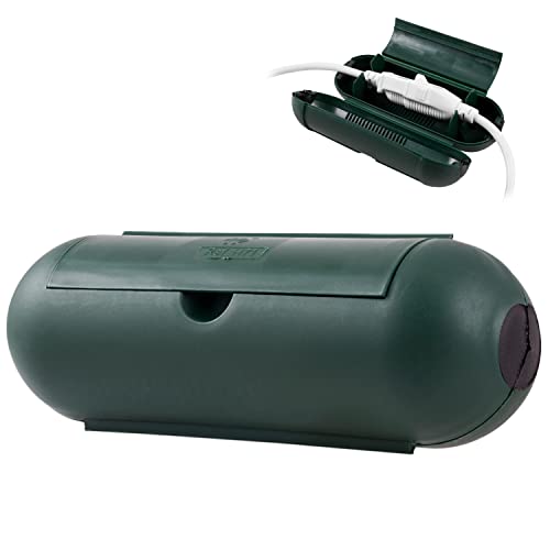 UltraPro Outdoor Extension Cord Safety Cover, Weather Resistant, Protect Outdoor Outlet, Christmas Holiday Decoration Light, 60513 | Green - color: Green, size: 1 Pack