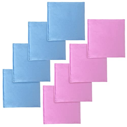 Nattork Cornhole Bags Set of 8 - Premium Corn Hole Bean Bags for Tossing - All Weather Resistant 8 Duck Cloth Double Stiched Corn Hole Bags and Tote Bags - Regulation Size - color: Blue & Pink