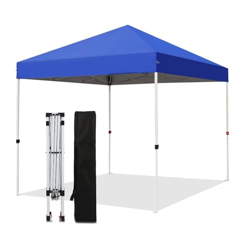 Northroad 8X8 FT Pop Up Canopy, Outdoor Instant Canopy Tent w/Carrying Bag, Portable Gazebo Shelter for Wedding Party,Commercial Event,Patio,Garden,Beach -Blue - color: Blue, size: 8x8