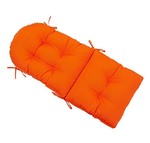 QILLOWAY Outdoor High Back Chair Cushion for Adirondack, All Weather Rocking Chair Cushions Thick Padded Replacement for Patio Furniture,Orange - color: Orange