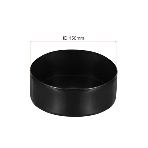 uxcell 150mm(6") Rubber End Caps, Round Vinyl Plug Insert Plastic End Caps for Tubing, Fence, Pipe Post, Furniture, Railing, Black, 50mm Height - color: Black, size: 150mm(6") X 50mm H