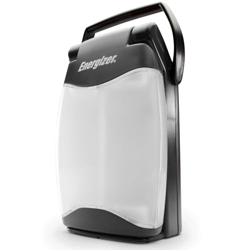 Energizer Weatheready Folding LED Portable Lantern, Battery Powered Lantern, Water Resistant Camping Lantern and Emergency Light, Pack of 1, Black