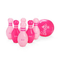 Barbie & FUNBOY Inflatable Bowling Set for Kids and Adults with Large Ball and Six Bowling Pins Perfect for Backyard Parties