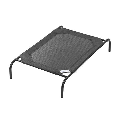 Coolaroo Original Elevated Dog Bed - Breathable Off-The-Ground Pet Bed with Cooling Fabric, Joint Relief & Moisture-Resistant Fabric, 100% Recyclable, Easy Clean, Gunmetal, Medium - color: Gunmetal, style: Medium Dog Bed