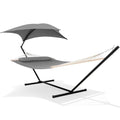 SUNCREAT Hammocks for Outside with Stand, Porch Hammock and Stand, 475 lbs Capacity, Patent Pending, Light Gray - color: Light Gray