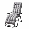 Patio Chaise Lounger Cushion， Rocking Chair Sofa Cushion with 6 Ties， Thick Padded Swing Bench Cushion， Zero Gravity Chair Cushion61x19x3in (Light Gray) - color: Light Gray