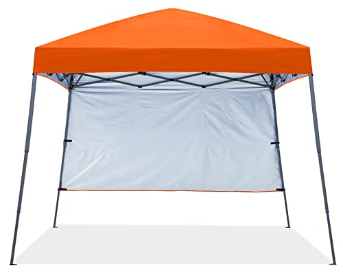 ABCCANOPY Stable Pop Up Beach Tent with Backpack Bag, 10 x 10 ft Base / 8 x 8 ft Top, Orange - color: Orange, size: 10x10
