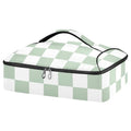 Casserole Carriers for Hot or Cold Food Reusable Casserole Dish Carrier Insulated Thermal Large Capacity Durable Perfect for Party Camping Family Gatherings Yellow Fish - color: Checkered White and Green