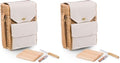 PICNIC TIME Corsica Wine and Cheese Picnic Basket - Tote Bag - Gift for Wine Lovers, (Beige Canvas), 12 x 7 x 17 (Pack of 2) - size: 9.75 x 6.5 x 13.75 (Pack of 2), style: Corsica Wine & Cheese Picnic Basket, 2-Bottle Wine Carrier
