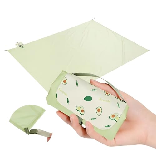 Picnic Blanket Waterproof – Packable Sand Proof Beach Blanket (0.42lb/0.66lb), Compact & Foldable, Fits in Pocket with Integrated Stakes, Ideal for Camping, Hiking, Travel, Concert, Festival - size: 59.06" X 39.37"for 1-2 Persons