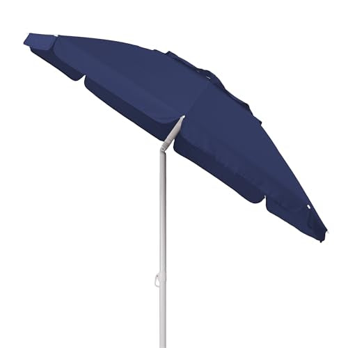 PICNIC TIME 5.5 Ft Portable Beach Umbrella, Lightweight UV Protection Sunshade with Tilt Pole & Carry Bag, Outdoor Canopy Umbrella for Beach, Sand, Pool, Patio, Camping, Travel, or Backyard Shade, (Navy Blue) - color: Navy Blue