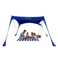 Malo'o DualShade 10x10 Beach Canopy & Vehicle Awning – Exclusive 2-in-1 Sun Shelter, SPF 50 Shade Tent, Car Camping Awning, Carry Bag Included - color: Blue