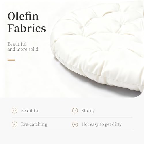 66in Outdoor Round Daybed Cushion,Round Floor Seating Futon Pad,Circle Sun Island Sunbed Mattress Waterproof,Patio Day Bed Replacement Cushions (White, 66 * 6in) - color: White, size: 66*6in