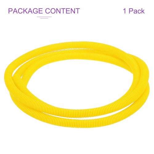 DMiotech 100ft Wire Loom Split Tubing 1/2 Inch(12.7mm) ID, Cord Protectors from Pet Flexible Conduit Cable Management for Office Home Garden, Yellow - color: Yellow, size: 1/2"-100ft