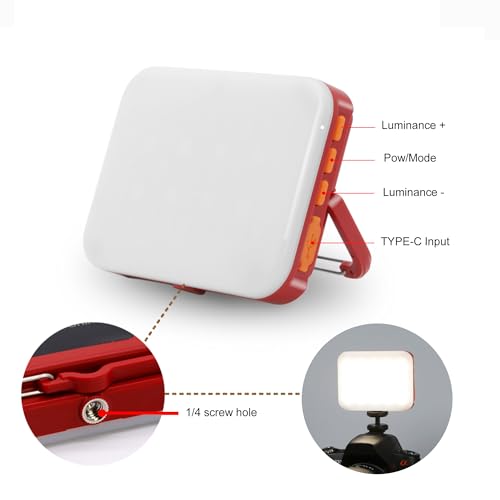 Tent Lights for Camping, Rechargeable Camping Lights for Tent, Camping Tent Light for Tent Camping Outdoor Power Outage Tent Light RGB Camping Lights IP65 Waterproof (Red) - style: LY01 Red
