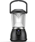 Camping Lantern Rechargeable, Up to 336H Running Time Super Tent Light, 15000mAh/1500LM Emergency Light for Hurricane, Power Outages, Home, Hiking, IPX5 Water-Resistant - style: Black Big