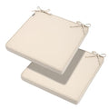 Magpie Fabrics Indoor Outdoor Waterproof Square Chair Cushion, 18" x 18" x 2.5", 2 Pack, Water Resistant Seat Cushions, for Patio Garden Office, Beige - color: Beige