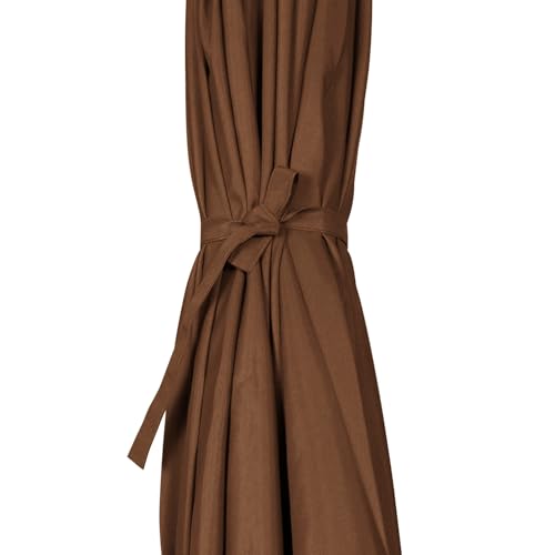 Blissun 7.5 ft Patio Umbrella, Yard Umbrella, Outdoor Market Umbrella with Push Button Tilt Crank, Brown - color: Brown
