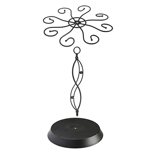 HomeRoots Elegant 8-Wine Glass Holder | Countertop Freestanding Rack for Wine Glasses - Stylish Metal Tabletop Display with 8 Hooks | Ideal Stemware Rack for Bar, Kitchen, Dining Room, and Table Decor