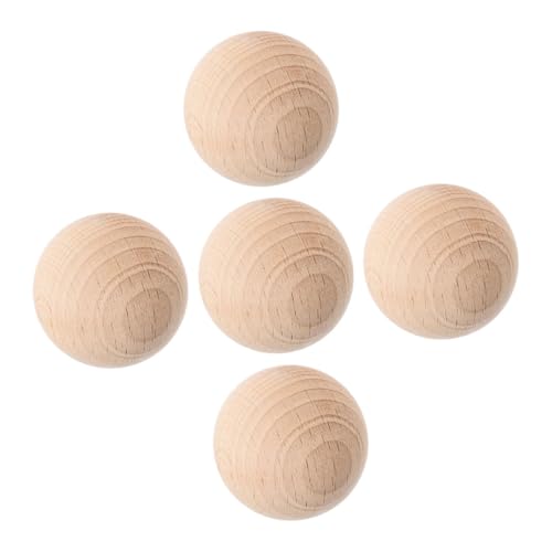 5pcs Unfinished Solid Wood Croquet Balls for Lawn Games Balls for Crafting Painting and Outdoor Fun Backyard and Bocce Activities