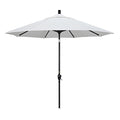California Umbrella GSPT908302-5404 9' Round Aluminum Market, Crank Lift, Push Button Tilt, Black Pole, Sunbrella Natural - color: Natural