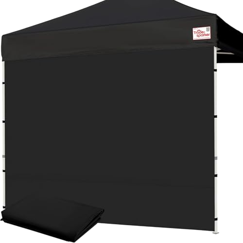 Tradesparker 10x10 Pop Up Canopy Wall with Zipper, 86 inch Height Instant Canopy SunWall Tent Sidewalls for 10x10 Pop Up Tent,1 Pack Sidewall Only,Black - color: Black, size: 10FT*1