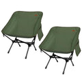 TOBTOS 2 Pack Ultralight Camping Chair, Portable Folding Backpacking Chair, Compact Camping Chair with Carry Bag for Outdoor Camp Hiking Backpack Beach Travel (Green) - color: Green-2 Pack