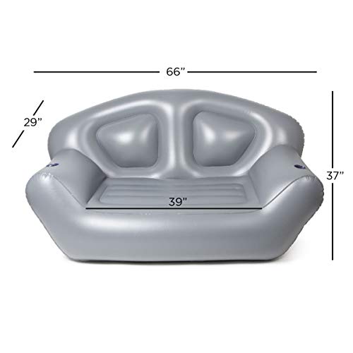 Milliard Inflatable Couch - Air Sofa – Perfect Lounger for Camping, Beach and Home (Grey)
