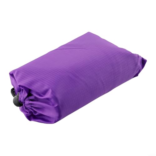 210T Polyester Camping Tarps, Waterproof Rain Fly Sun Shade Shelters With 6 Tie Points For Hiking Backpacking Beach Picnic(Purple 140x200CM) - color: Purple 140x200cm