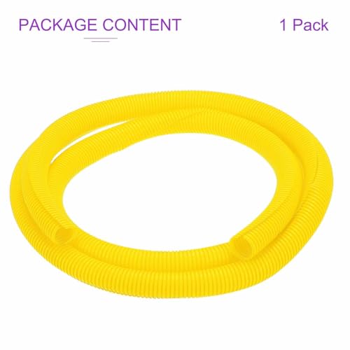 DMiotech 50ft Wire Loom Split Tubing 1 1/4 Inch(31.8mm) ID, Cord Protectors from Pet Flexible Conduit Cable Management for Office Home Garden, Yellow - color: Yellow, size: 1 1/4"-50ft