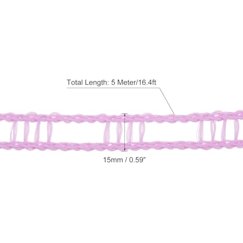 uxcell Portable Clothesline, 16.4ft Nylon Windproof Non-Slip Washing Line Rope for Courtyard Outdoor Travel Camping Laundry Drying, Purple - color: Purple, size: 16.4ft