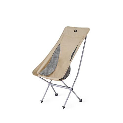 Naturehike YL04 Ultralight Backpacking Chair - 2.1lb & 330lb Capacity Compact Folding Camping Chair for Adults, Portable Stable Lawn Chairs for Outdoor Camp, Beach, Hunting, Travel, Fishing (Khaki-L) - color: Khaki-l