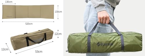 Camping Windbreak Tarp Windscreen Privacy Screen Wall Pole Beach Outdoor Folding (Black)