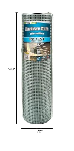 YARDGARD 308408B Mesh Poultry Netting, 6 Foot x 25 Foot, Galvanized - size: 72 Inches x 25 Feet