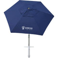 AMMSUN 8ft Large Beach Umbrellas for Sand Heavy Huty Wind Portable Commercial Grade Patio Beach Umbrella with Sand Anchor Hanging Hook Weight Sandbag Adjustable Height Air Vent UPF 50+ Telescoping Pole without tilt Navy - color: Navy