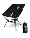 ONETIGRIS Tigerblade Camping Chair, Lightweight Folding Backpacking Hiking Chair, Compact Portable 330 lbs Capacity - color: Black