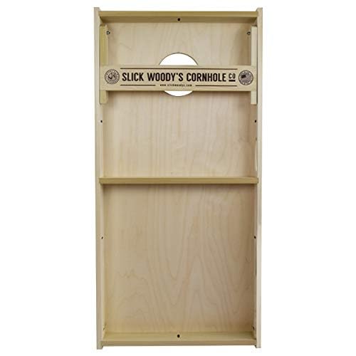 Slick Woody's Professional-Grade Cornhole Boards - 4'x2' Solid Wood Regulation Man Cave + Beer Branded Corn Hole Toss Game with 8 Resin Filled Bags - color: Keystone Light Blue
