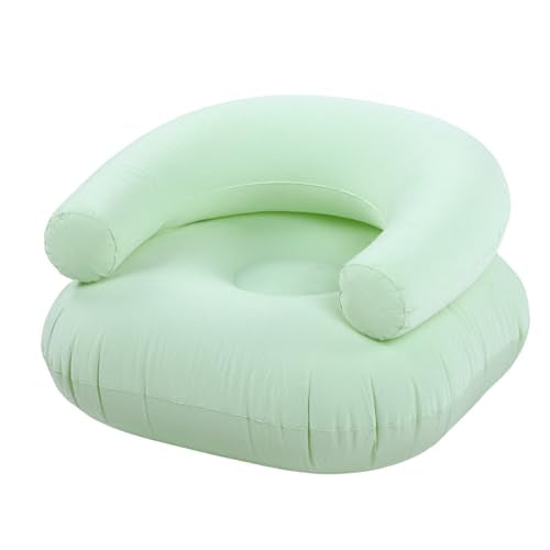 Yoidesu Inflatable Couch with Pump, Easy Setup, Ultralight, Blow up Lounger Chair, Suitable for Hiking, Camping, Beach, Festivals, Lightweight Air Sofa for Relaxing Anywhere (Green) - color: Green