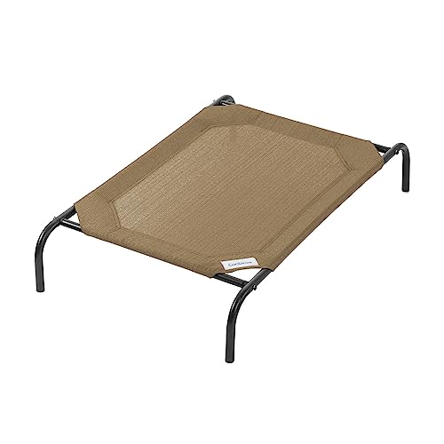 Coolaroo Original Elevated Dog Bed - Breathable Off-The-Ground Pet Bed with Cooling Fabric, Joint Relief & Moisture-Resistant Fabric, 100% Recyclable, Easy Clean, Nutmeg, Medium - color: Nutmeg, style: Medium Dog Bed