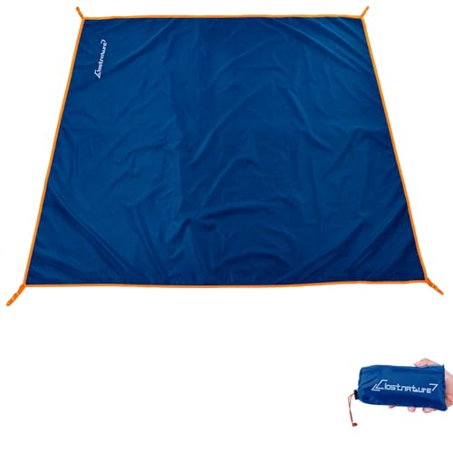 Clostnature Tent Footprint - Waterproof Camping Tarp, Heavy Duty Tent Floor Saver, Ultralight Ground Sheet Mat for Hiking, Backpacking, Hammock, Beach - Storage Bag Included - color: Blue, size: 118'' x 118''
