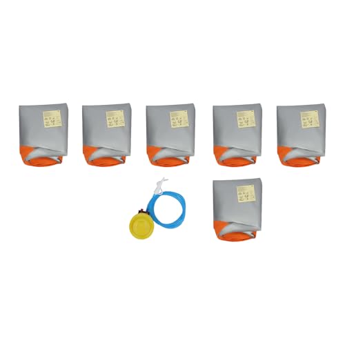 6 PCS Inflatable Bean Bag Chairs, Portable Blow up Lazy Sofa with Air Pump, Folding Inflatable Bean Bag Loungers Couch for Camping Movie Night Outdoor Lounging, Orange