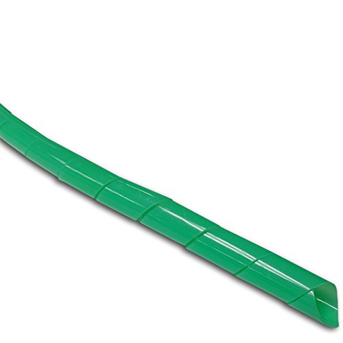 Electriduct 1/4" Spiral Cable Wrap Polyethylene Expandable Abrasion Protector Wire Sleeve - 100 Feet - Green - color: Green, size: 0.25 (1/4) Inch Diameter | 100 Feet