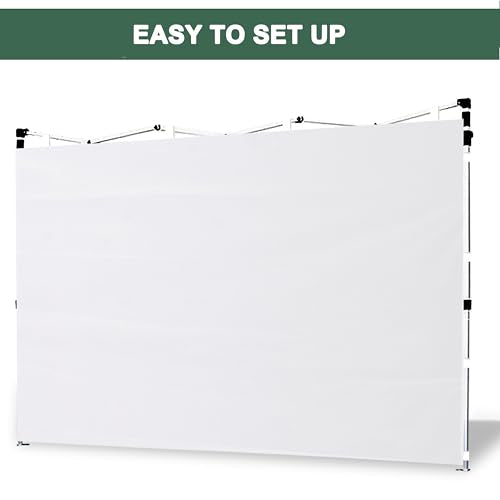 SideWall for 10x10 Canopy Frame, 3 Pack White SunWall Only, (with Zippers) - color: White, size: 3 Sidewalls