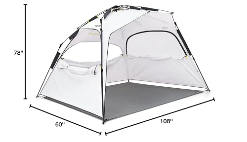 Veer Family Basecamp Recreational Pop-Up Tent | Premium Trail Rated Beach Tent or Camp Shelter for Adults and Kids | Water Resistant UPF50 Protective Coating | Portable with Easy Set Up and Take Down