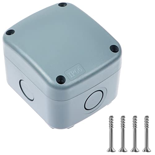 Waterproof Junction Box,Nineleaf PVC/ABS Outdoor Junction Box Electrical,3 1/4 inch x 2 3/4 inch x 2 1/4 inch (86x74x62mm),Exterior Device Box,Universal Electrical Project Enclosure Box ,Grey - color: Grey, size: 86x74x62mm