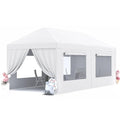 Quictent 10x20 Party Tent Gazebo Wedding Canopy Tent for Parties BBQ Shelter Pavilion with Removable Mesh Sidewalls & Elegant Church - size: 10' x 20' w/ 4 Mesh Sides
