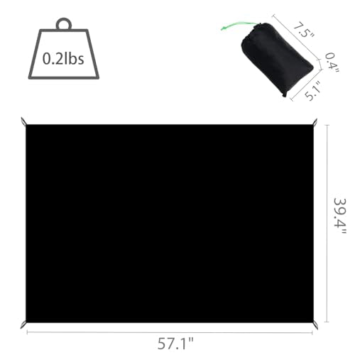 Wind Tour Multifunctional Tarp Waterproof with Carry Bag for Tent Ultralight Outdoor Tent Footprint for Ground Camping Hiking (57.1" x39.4") - size: 57.1" x39.4"